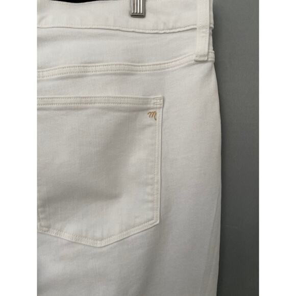 NWT Madewell Mid-Rise Kick Out White Denim Jean Size 33P Stretch Comfort Casual - Picture 5 of 9